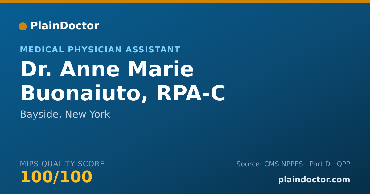 Shareable card for Anne Marie Buonaiuto, RPA-C - Medical Physician Assistant, Bayside, NY