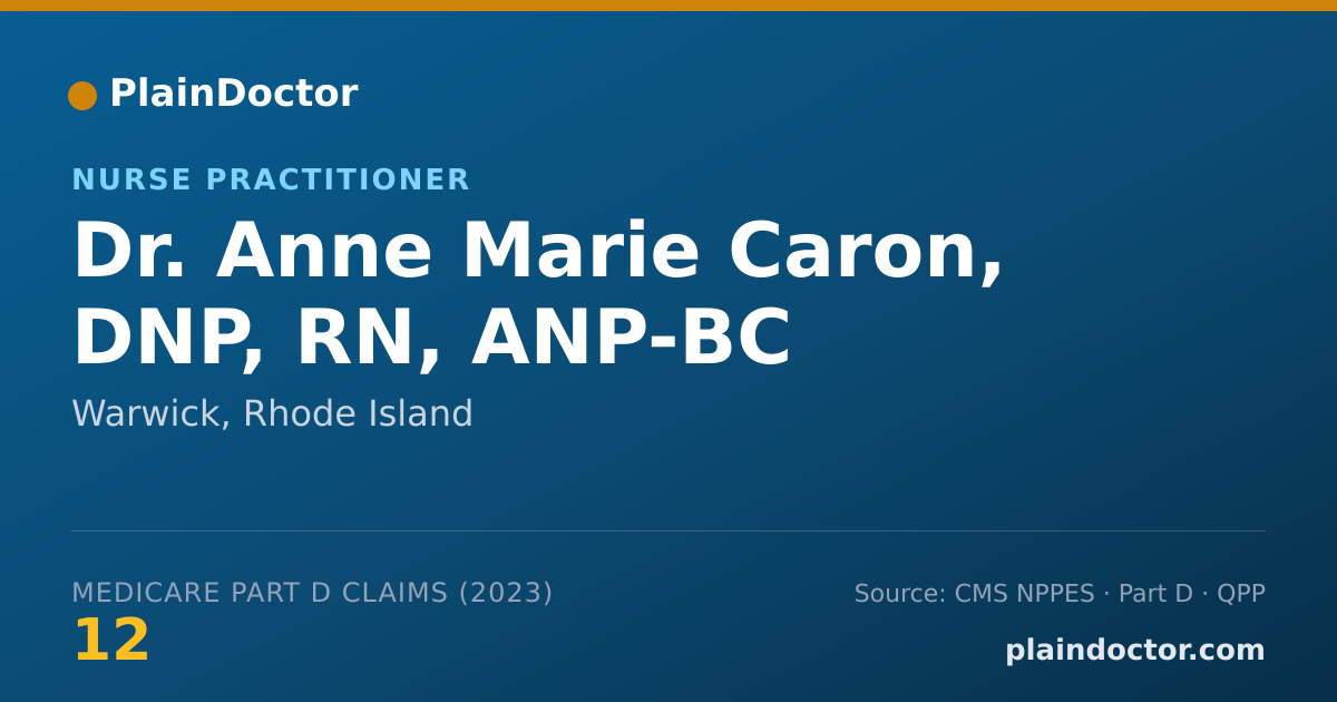 Shareable card for Anne Marie Caron, DNP, RN, ANP-BC - Nurse Practitioner, Warwick, RI