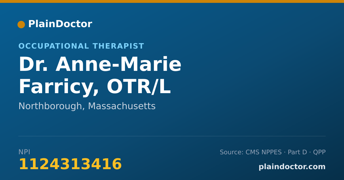 Shareable card for Anne-Marie Farricy, OTR/L - Occupational Therapist, Northborough, MA