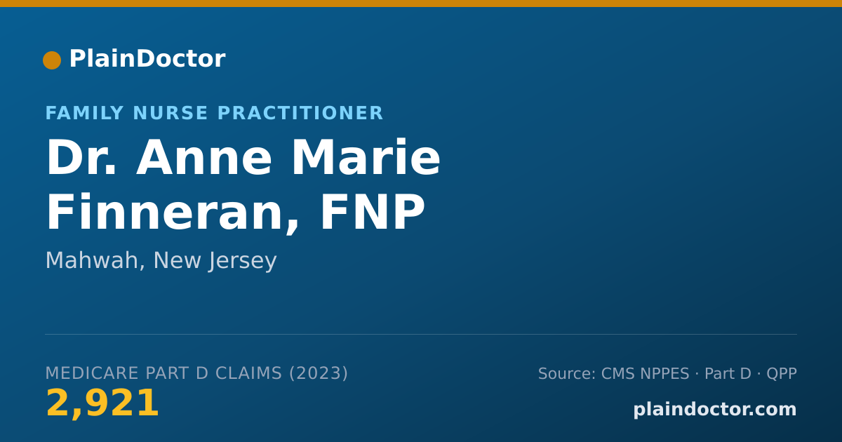 Shareable card for Anne Marie Finneran, FNP - Family Nurse Practitioner, Mahwah, NJ