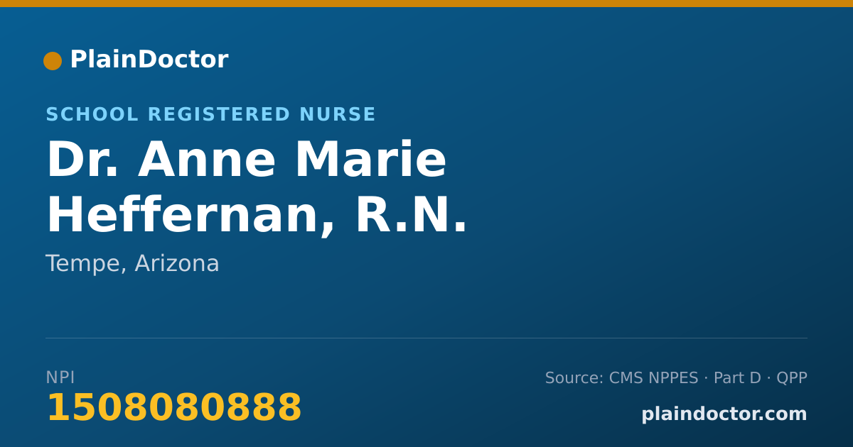 Shareable card for Anne Marie Heffernan, R.N. - School Registered Nurse, Tempe, AZ