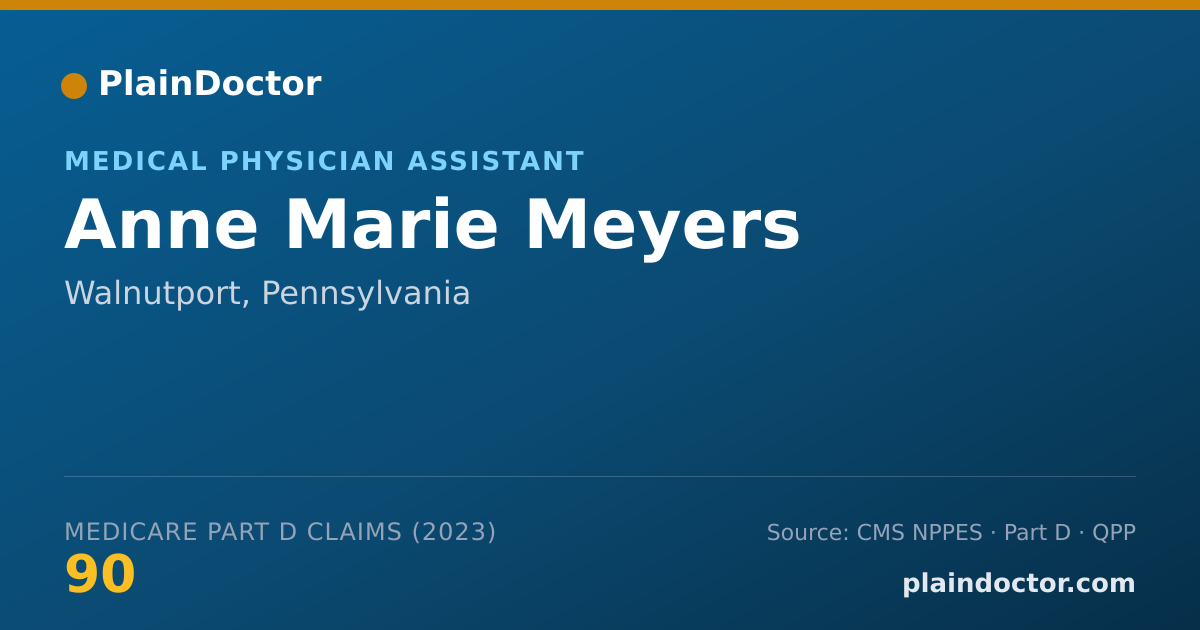 Shareable card for Anne Marie Meyers - Medical Physician Assistant, Walnutport, PA