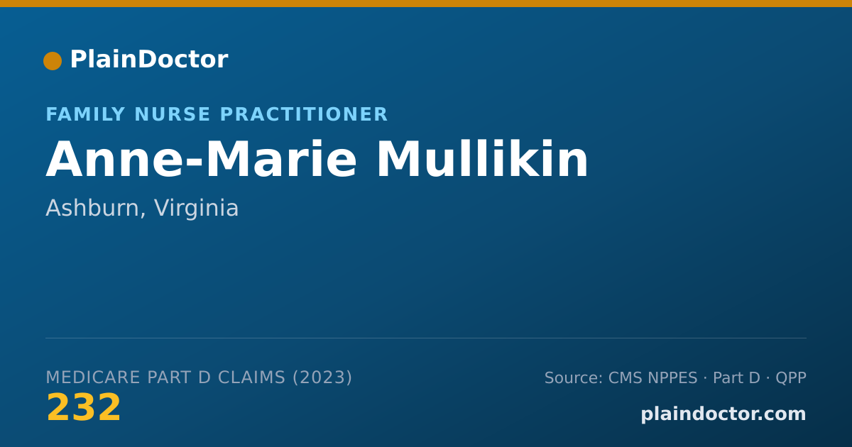 Shareable card for Anne-Marie Mullikin - Family Nurse Practitioner, Ashburn, VA