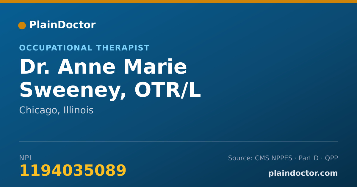 Shareable card for Anne Marie Sweeney, OTR/L - Occupational Therapist, Chicago, IL