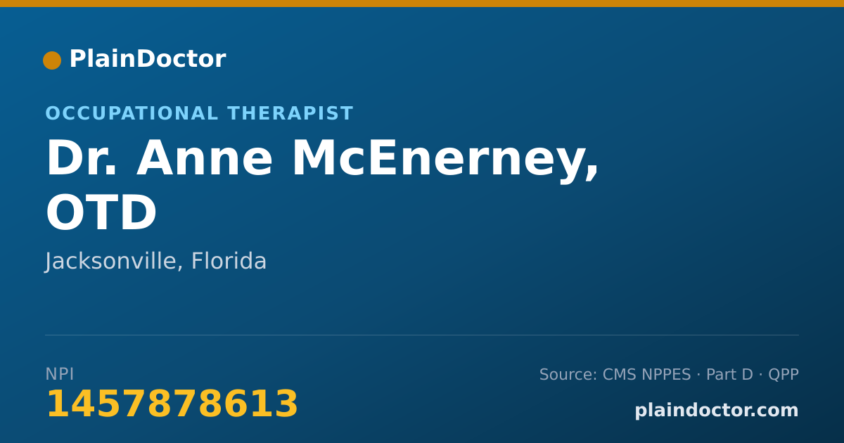 Shareable card for Anne McEnerney, OTD - Occupational Therapist, Jacksonville, FL