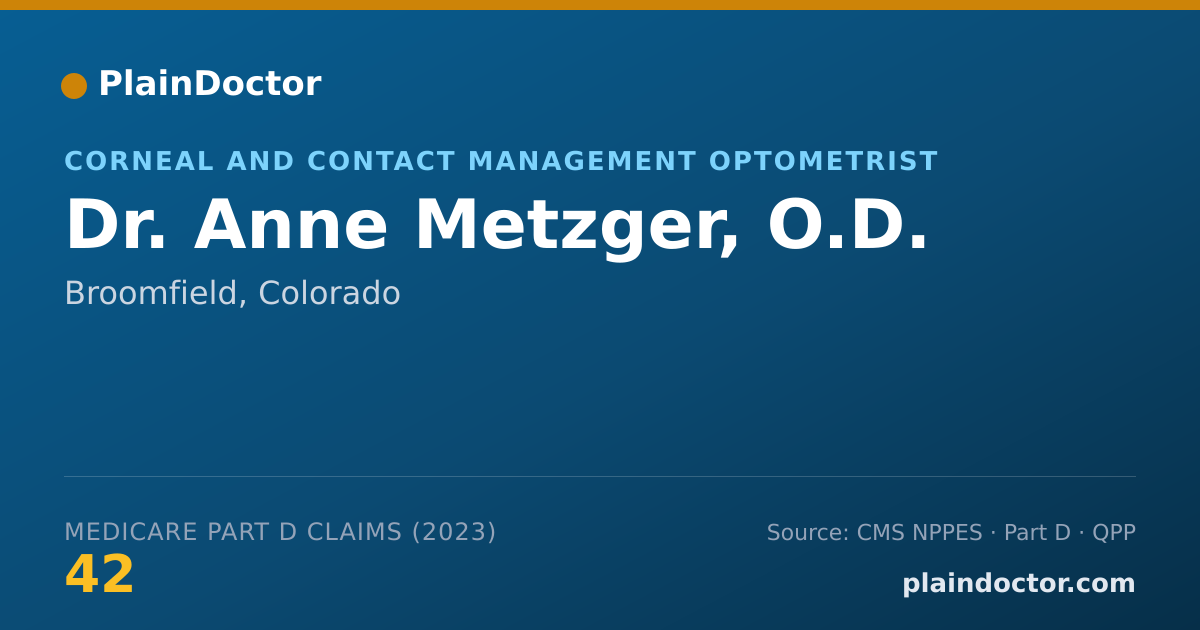 Shareable card for Anne Metzger, O.D. - Corneal and Contact Management Optometrist, Broomfield, CO