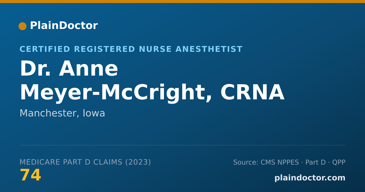 Shareable card for Anne Meyer-McCright, CRNA - Certified Registered Nurse Anesthetist, Manchester, IA