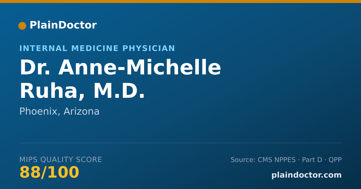 Shareable card for Anne-Michelle Ruha, M.D. - Internal Medicine Physician, Phoenix, AZ