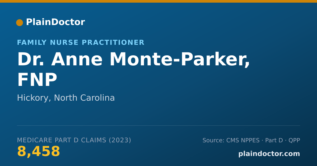 Shareable card for Anne Monte-Parker, FNP - Family Nurse Practitioner, Hickory, NC