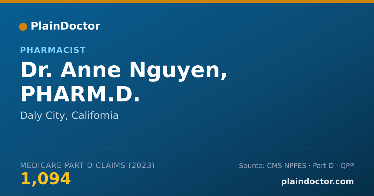 Shareable card for Anne Nguyen, PHARM.D. - Pharmacist, Daly City, CA
