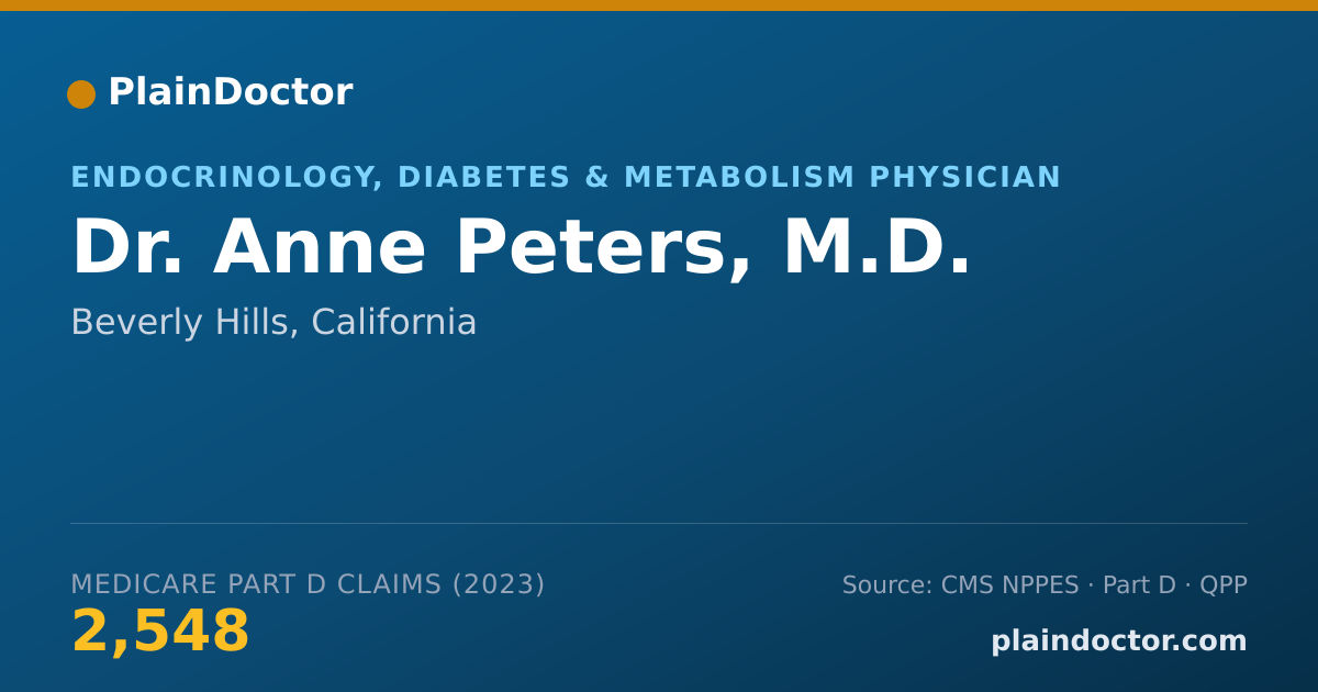 Shareable card for Anne Peters, M.D. - Endocrinology, Diabetes & Metabolism Physician, Beverly Hills, CA