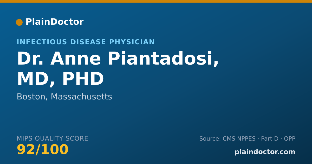 Shareable card for Anne Piantadosi, MD, PHD - Infectious Disease Physician, Boston, MA