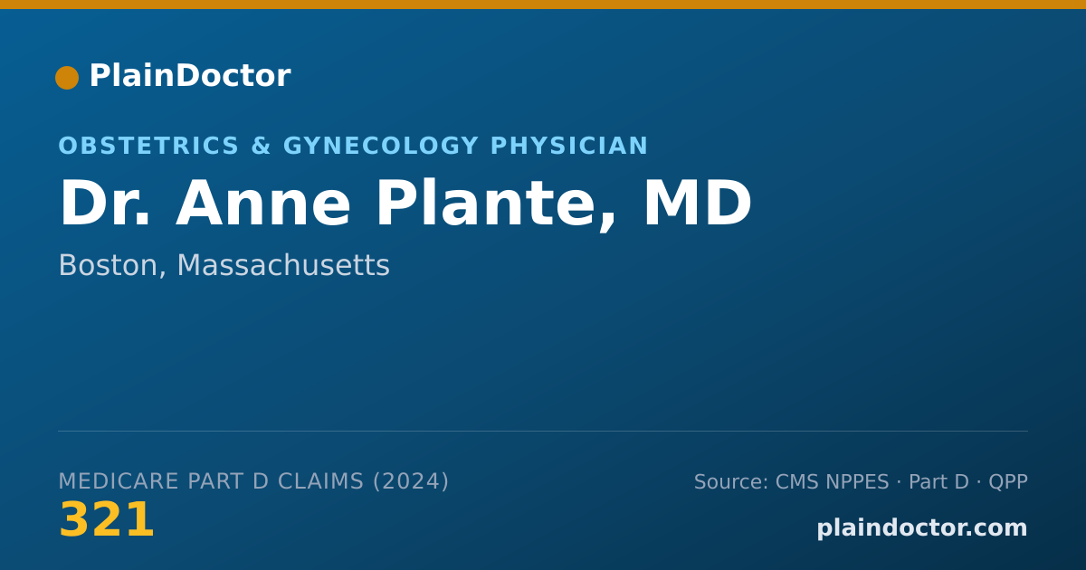 Shareable card for Anne Plante, MD - Obstetrics & Gynecology Physician, Boston, MA
