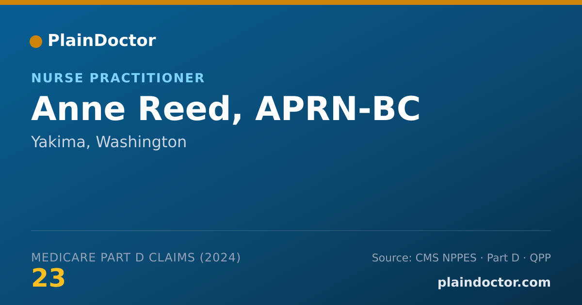 Shareable card for Anne Reed, APRN-BC - Family Nurse Practitioner, Yakima, WA