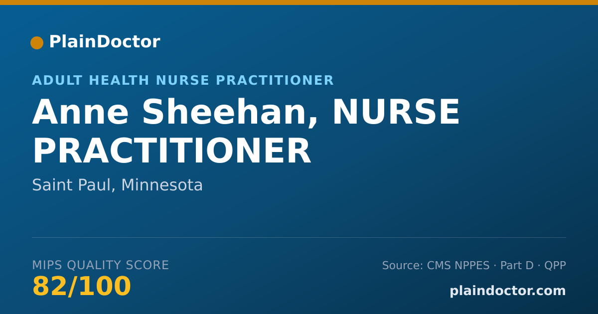 Shareable card for Anne Sheehan, NURSE PRACTITIONER - Adult Health Nurse Practitioner, Saint Paul, MN