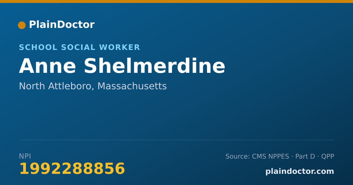 Shareable card for Anne Shelmerdine - School Social Worker, North Attleboro, MA