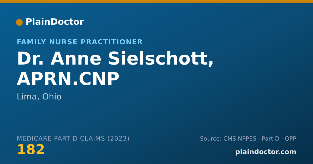 Shareable card for Anne Sielschott, APRN.CNP - Family Nurse Practitioner, Lima, OH