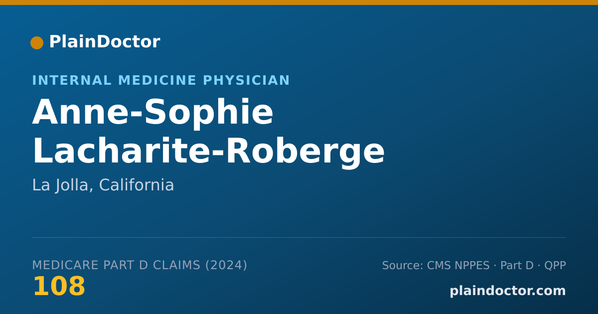 Shareable card for Anne-Sophie Lacharite-Roberge - Internal Medicine Physician, La Jolla, CA