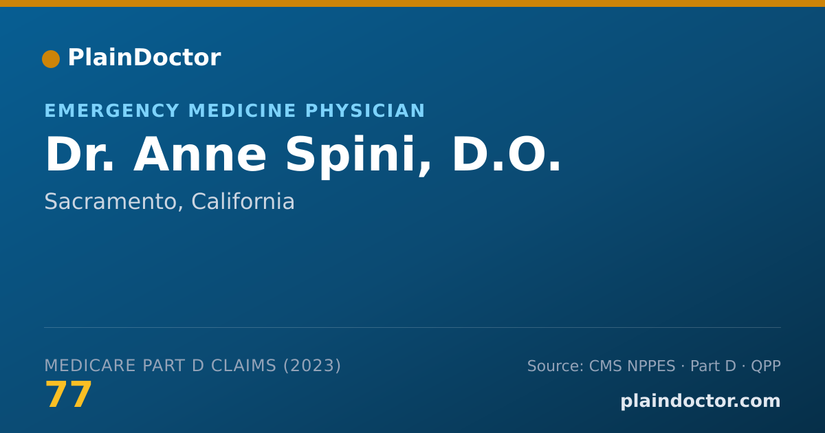 Shareable card for Anne Spini, D.O. - Emergency Medicine Physician, Sacramento, CA