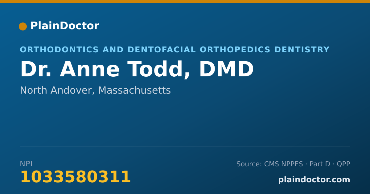 Shareable card for Anne Todd, DMD - Orthodontics and Dentofacial Orthopedics Dentistry, North Andover, MA