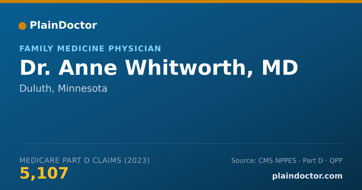 Shareable card for Anne Whitworth, MD - Family Medicine Physician, Duluth, MN