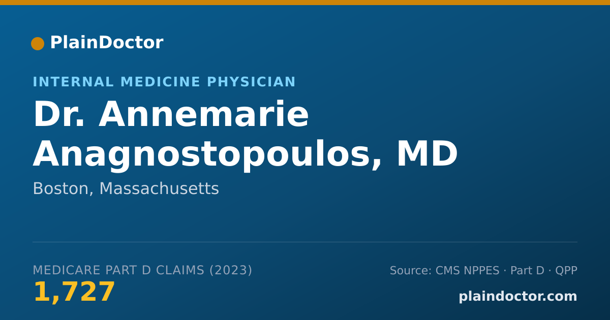 Shareable card for Annemarie Anagnostopoulos, MD - Internal Medicine Physician, Boston, MA