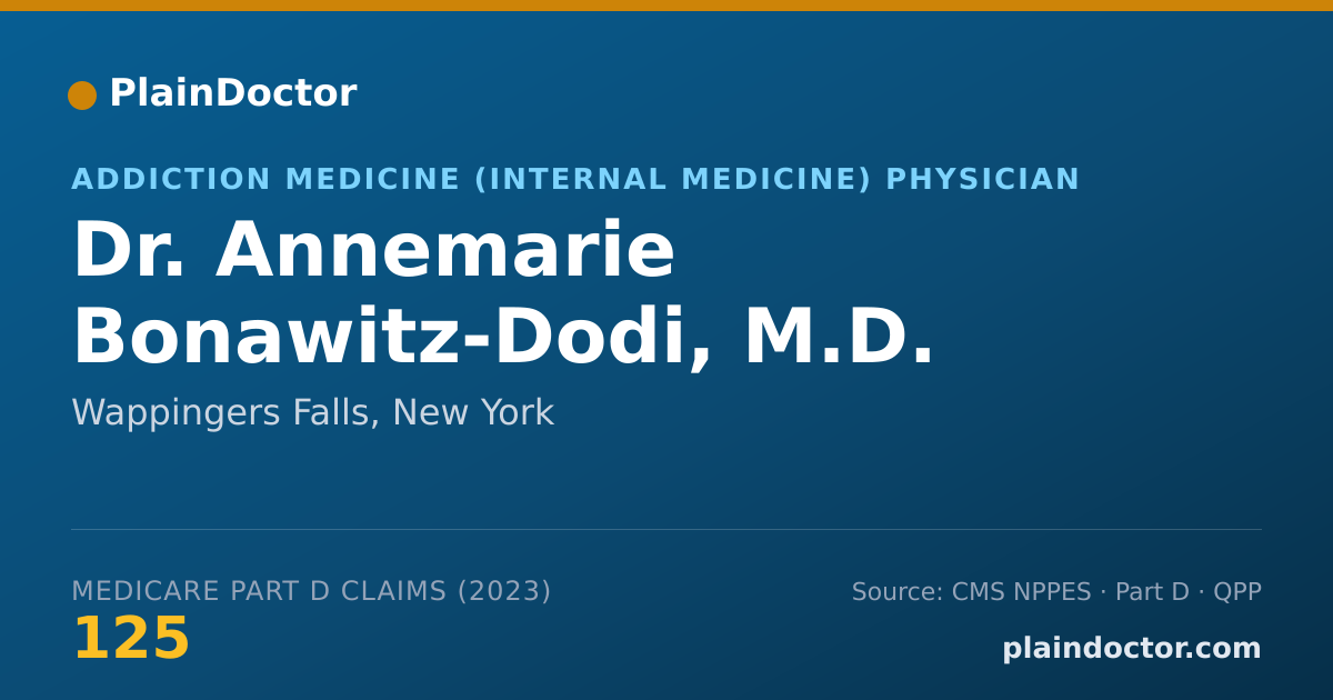 Shareable card for Annemarie Bonawitz-Dodi, M.D. - Addiction Medicine (Internal Medicine) Physician, Wappingers Falls, NY