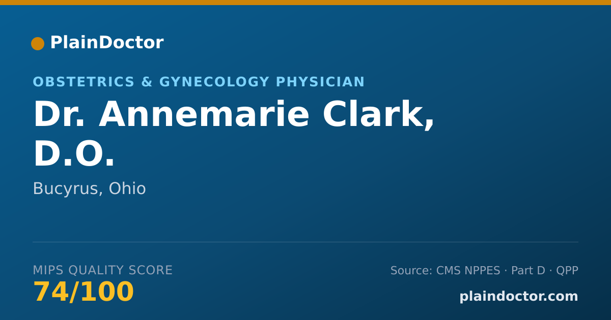 Shareable card for Annemarie Clark, D.O. - Obstetrics & Gynecology Physician, Bucyrus, OH