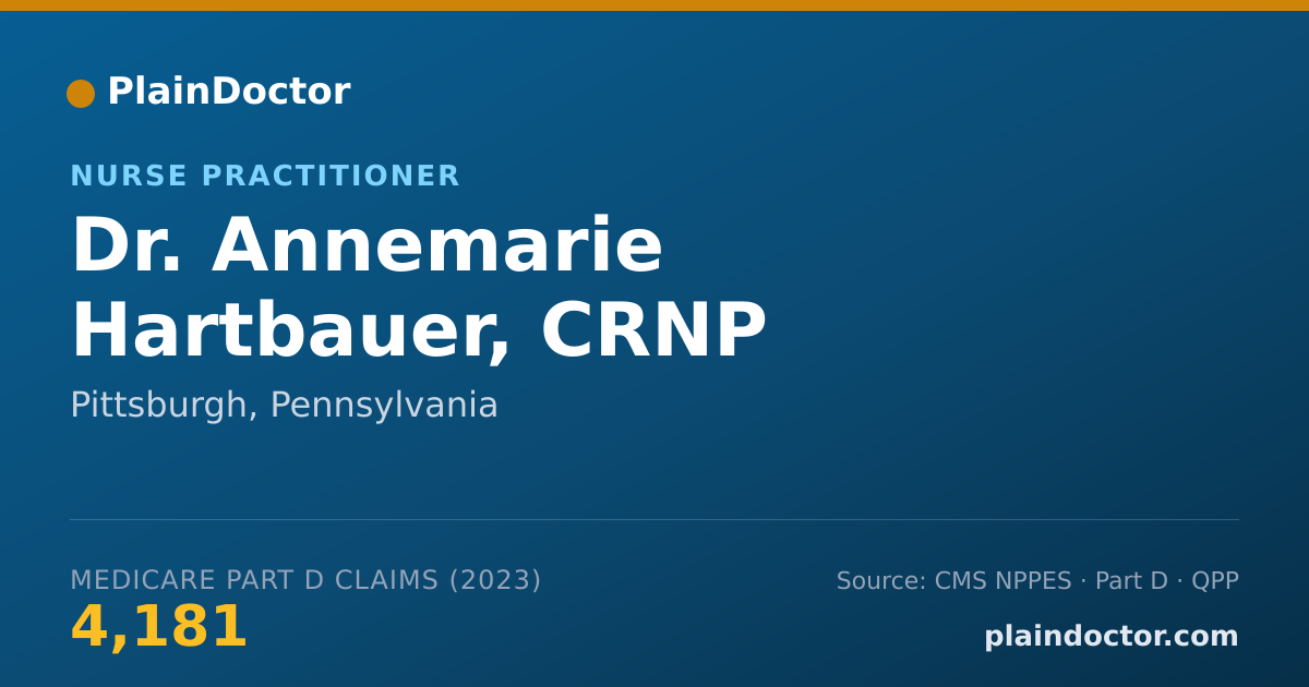 Shareable card for Annemarie Hartbauer, CRNP - Nurse Practitioner, Pittsburgh, PA