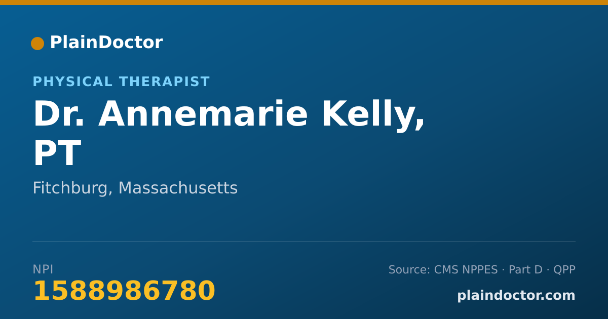 Shareable card for Annemarie Kelly, PT - Physical Therapist, Fitchburg, MA