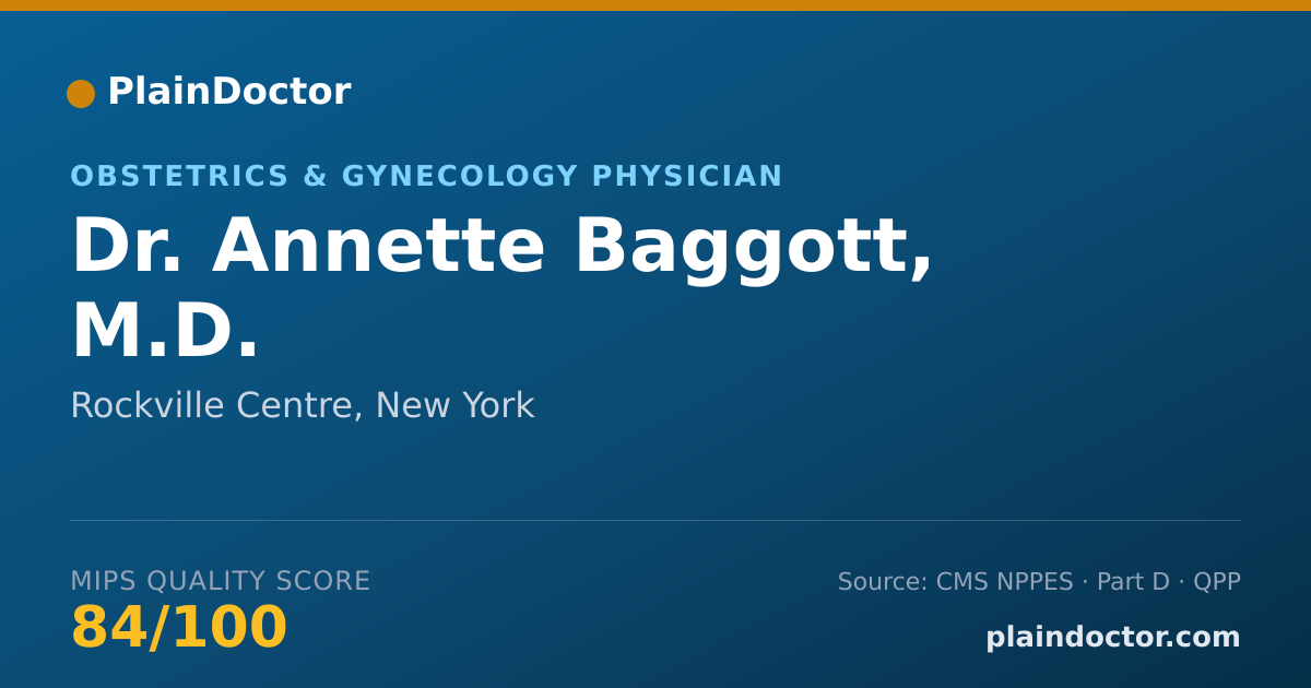 Shareable card for Annette Baggott, M.D. - Obstetrics & Gynecology Physician, Rockville Centre, NY