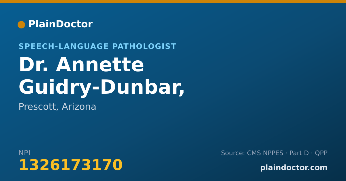 Shareable card for Annette Guidry-Dunbar, MS,CCC-SLP - Speech-Language Pathologist, Prescott, AZ