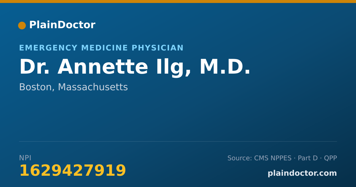 Shareable card for Annette Ilg, M.D. - Emergency Medicine Physician, Boston, MA