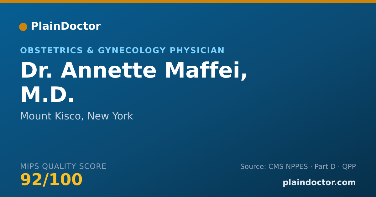 Shareable card for Annette Maffei, M.D. - Obstetrics & Gynecology Physician, Mount Kisco, NY
