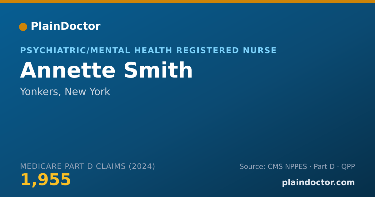 Shareable card for Annette Smith - Psychiatric/Mental Health Registered Nurse, Yonkers, NY