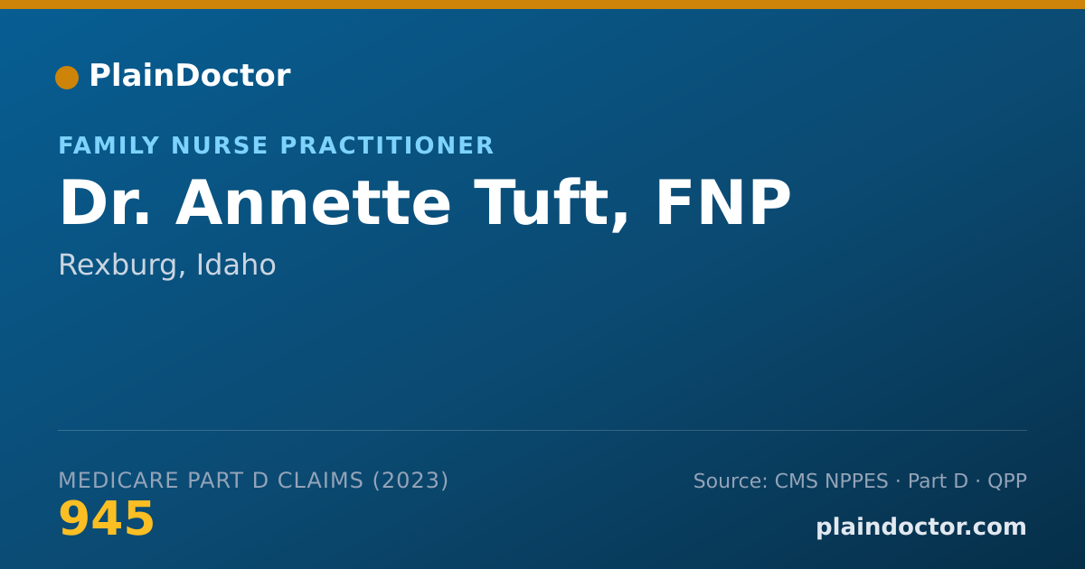 Shareable card for Annette Tuft, FNP - Family Nurse Practitioner, Rexburg, ID