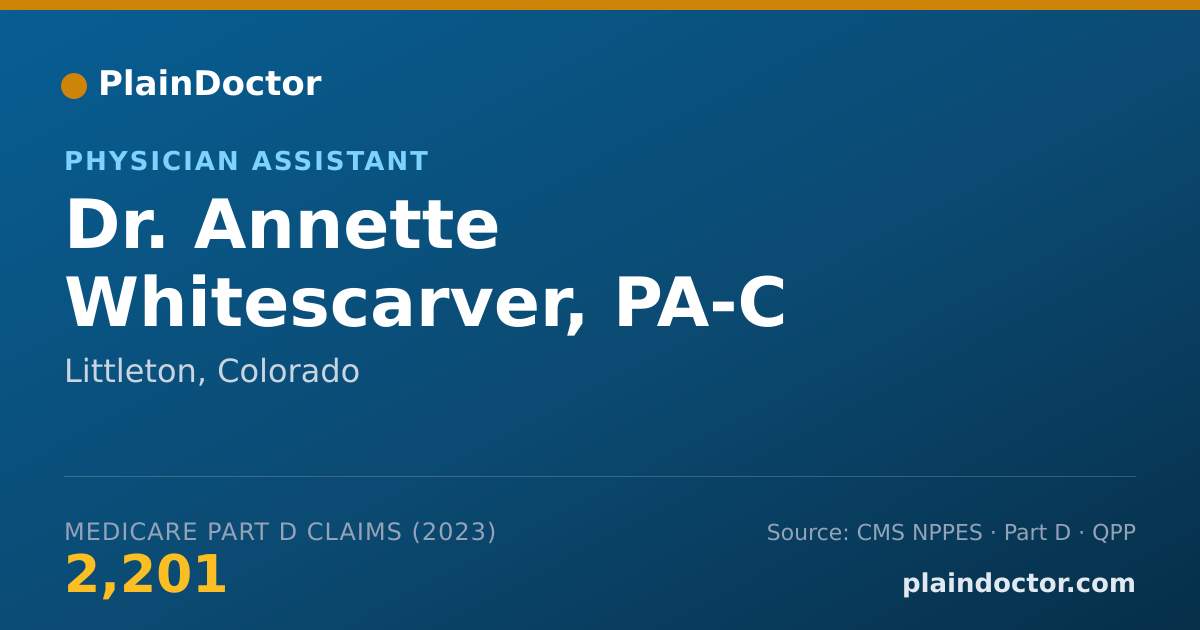 Shareable card for Annette Whitescarver, PA-C - Physician Assistant, Littleton, CO