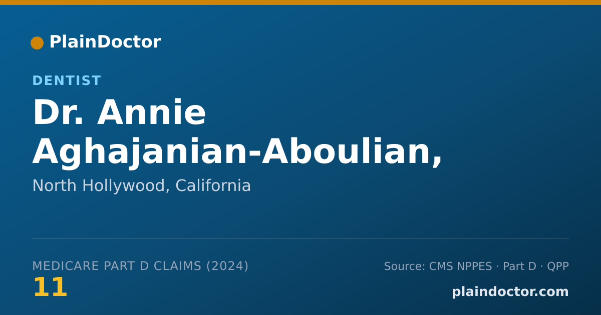 Shareable card for Annie Aghajanian-Aboulian, DMD - Dentist, North Hollywood, CA
