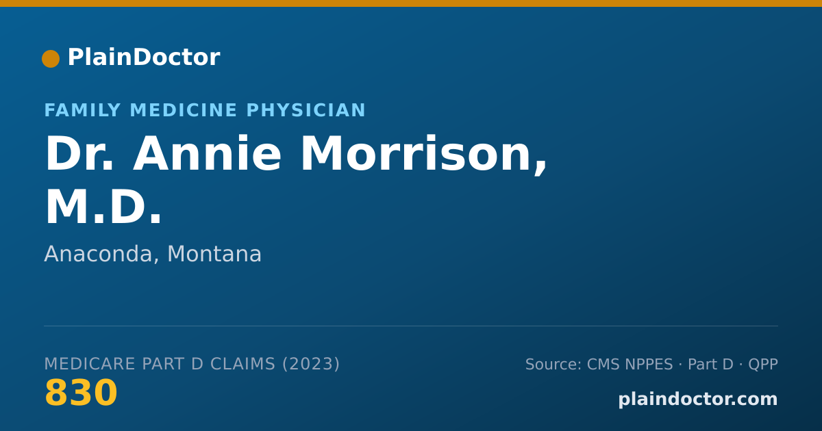 Shareable card for Annie Morrison, M.D. - Family Medicine Physician, Anaconda, MT