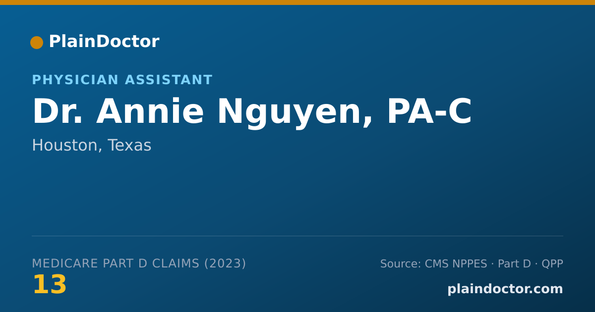 Shareable card for Annie Nguyen, PA-C - Physician Assistant, Houston, TX