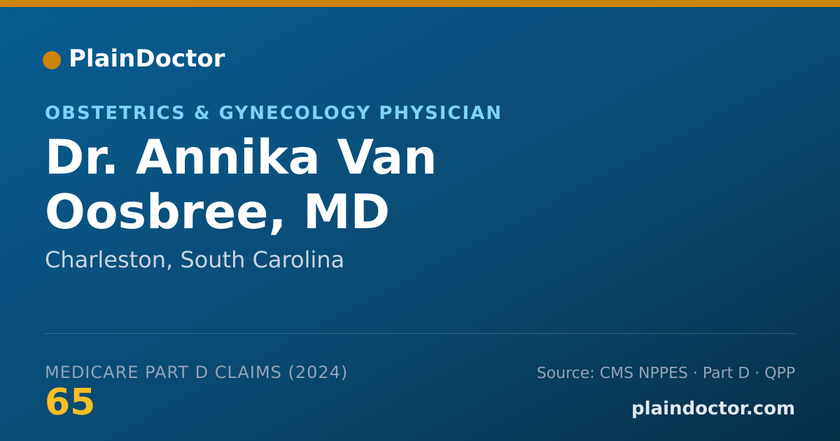 Shareable card for Annika Van Oosbree, MD - Obstetrics & Gynecology Physician, Charleston, SC