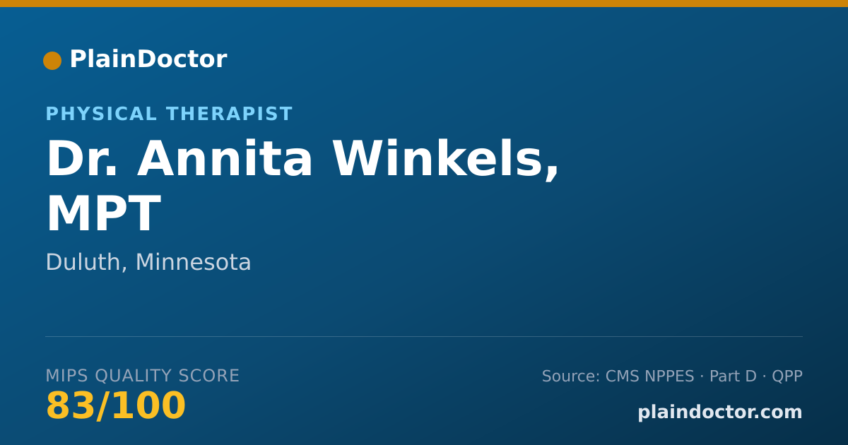 Shareable card for Annita Winkels, MPT - Physical Therapist, Duluth, MN