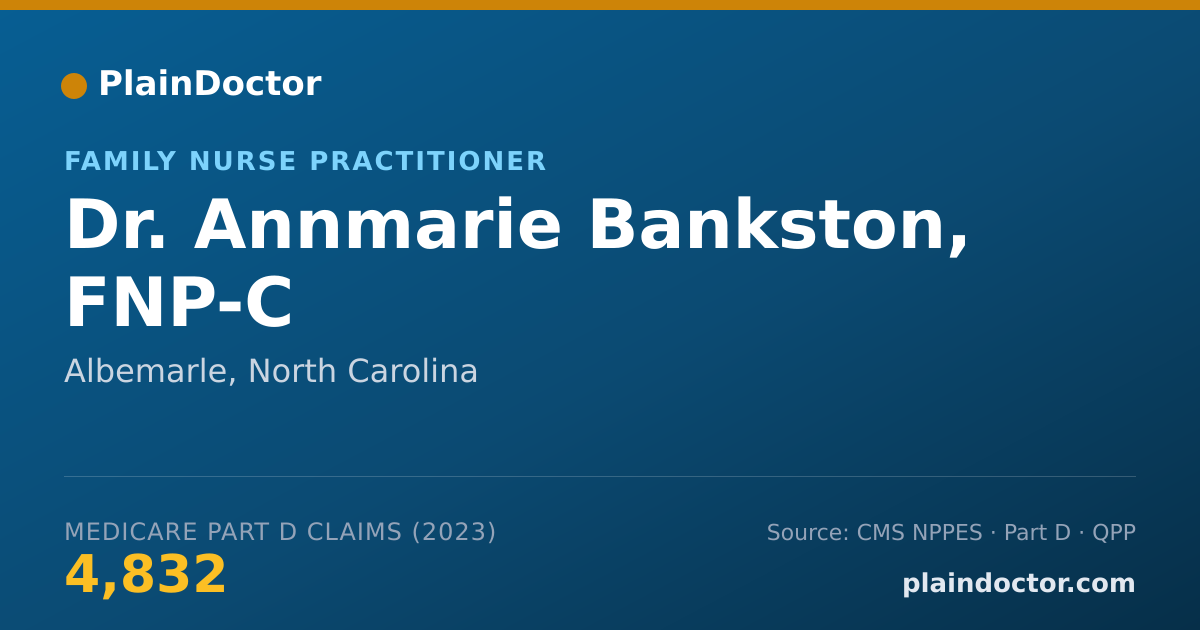 Shareable card for Annmarie Bankston, FNP-C - Family Nurse Practitioner, Albemarle, NC