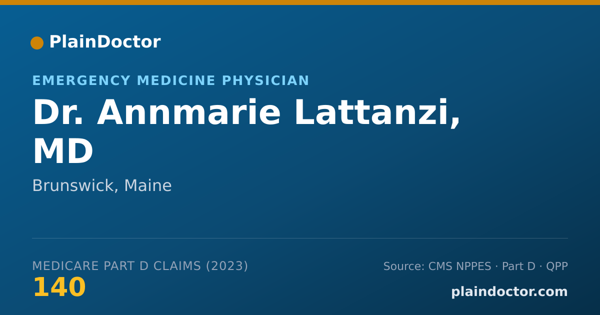 Shareable card for Annmarie Lattanzi, MD - Emergency Medicine Physician, Brunswick, ME
