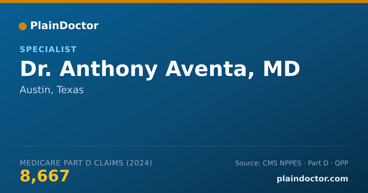 Shareable card for Anthony Aventa, MD - Specialist, Austin, TX