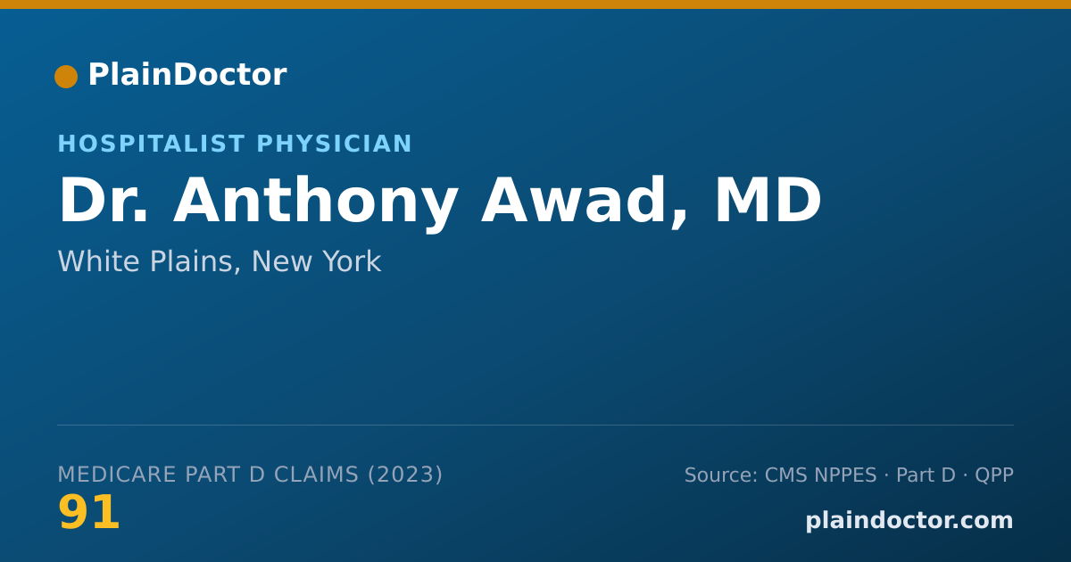 Shareable card for Anthony Awad, MD - Hospitalist Physician, White Plains, NY