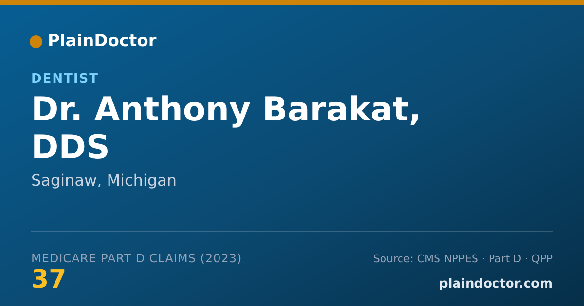 Shareable card for Anthony Barakat, DDS - Dentist, Saginaw, MI