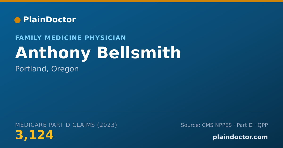 Shareable card for Anthony Bellsmith - Family Medicine Physician, Portland, OR