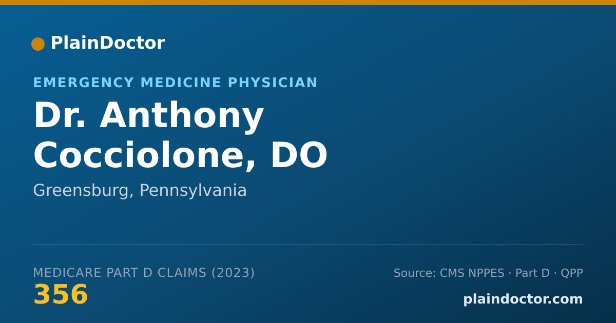 Shareable card for Anthony Cocciolone, DO - Emergency Medicine Physician, Greensburg, PA