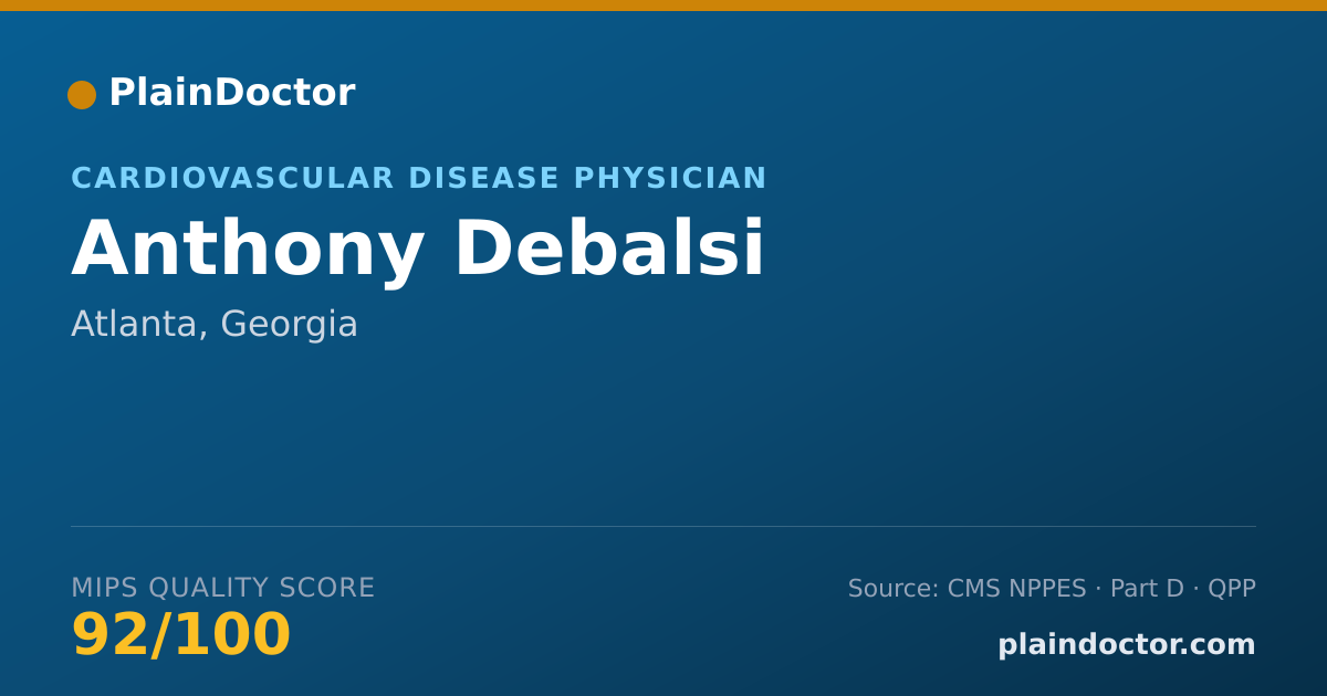 Shareable card for Anthony Debalsi - Cardiovascular Disease Physician, Atlanta, GA